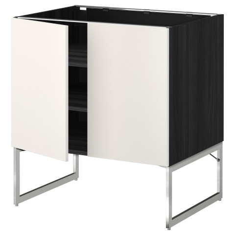 Напольный шкаф с полками, 2 двери МЕТОД черный артикуль № 190.074.69 в наличии. Онлайн сайт ИКЕА Республика Беларусь. Быстрая доставка и установка.
