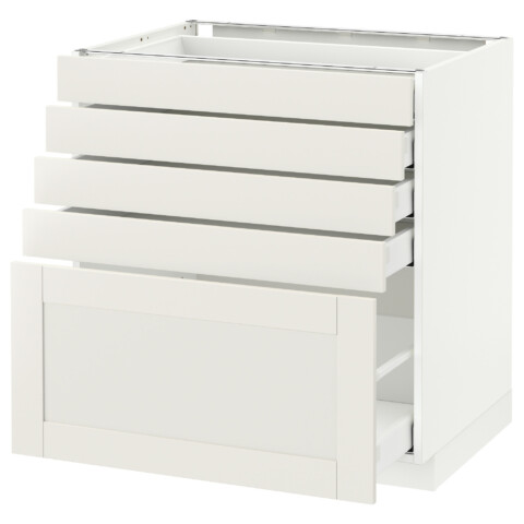 Напольный шкаф с 5 ящиками МЕТОД / МАКСИМЕРА белый артикуль № 192.385.73 в наличии. Онлайн сайт ИКЕА Беларусь. Быстрая доставка и установка.