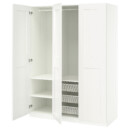 Гардероб, комбинация, 150x60x201 см, белый, белый IKEA PAX ПАКС, GRIMO ГРИМО 995.753.48