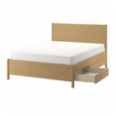 Каркас кровати с ящиками, 160×200 см, дубовый шпон, Lönset IKEA TONSTAD 594.966.64