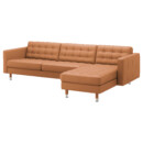 4-местный диван, с козеткой, Grann, Bomstad золотисто-коричневый, металл IKEA LANDSKRONA ЛАНДСКРУНА 592.703.54