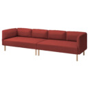 4-местный модульный диван, Gunnared, коричнево-красный дерево IKEA LILLÅNGEN ЛИЛЛОНГЕНEHEM 995.360.31