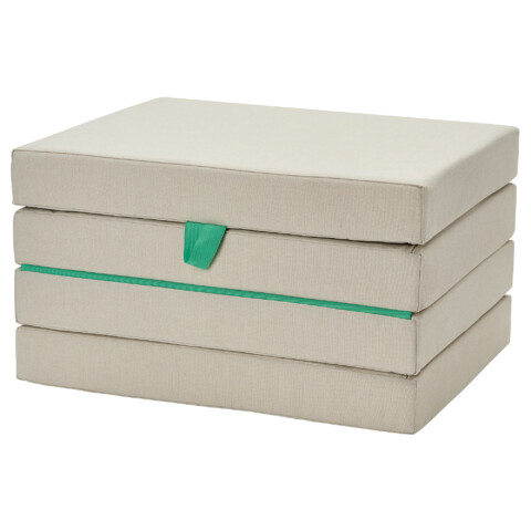 Пуф-матрас, складной, Vissle бежевый, зеленый IKEA SLÄKT СЛЭКТ 005.903.57