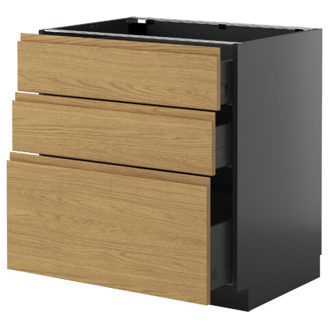 Напольный шкаф с 3 ящиками IKEA METOD МЕТОД, KNIVSHULT 595.895.64