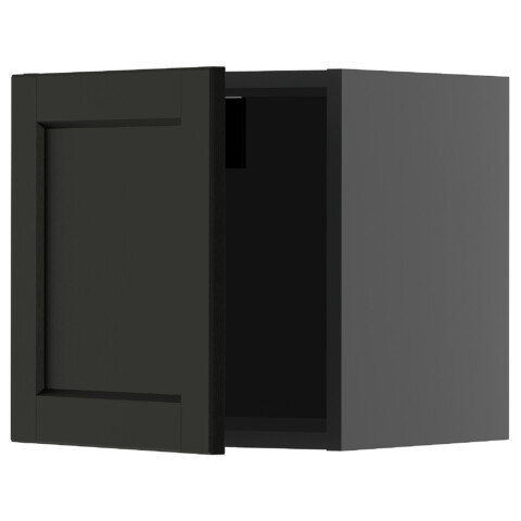 Навесной шкаф, черно-серый, Lerhyttan черная морилка, 40×40 см IKEA METOD МЕТОД 395.891.45